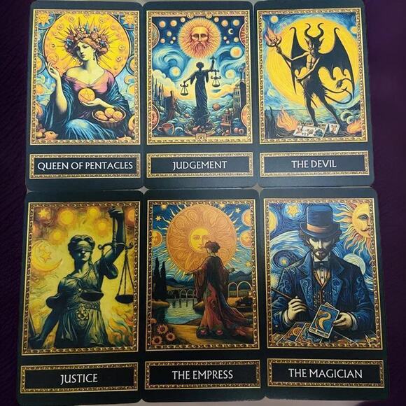 NEW Van Gogh Tarot Deck Cards Oracle Divination Wisdom‎ Witch Wicca Pagan Artist - Picture 3 of 3